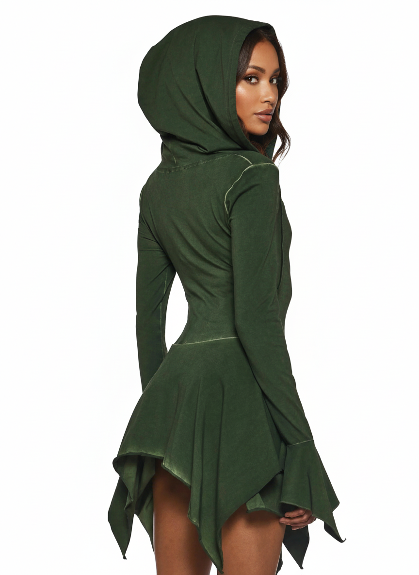 Fairy Hooded Mini — Green
