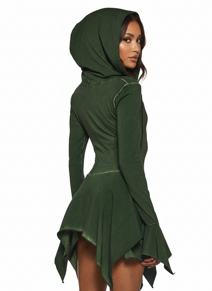 Fairy Hooded Mini — Green