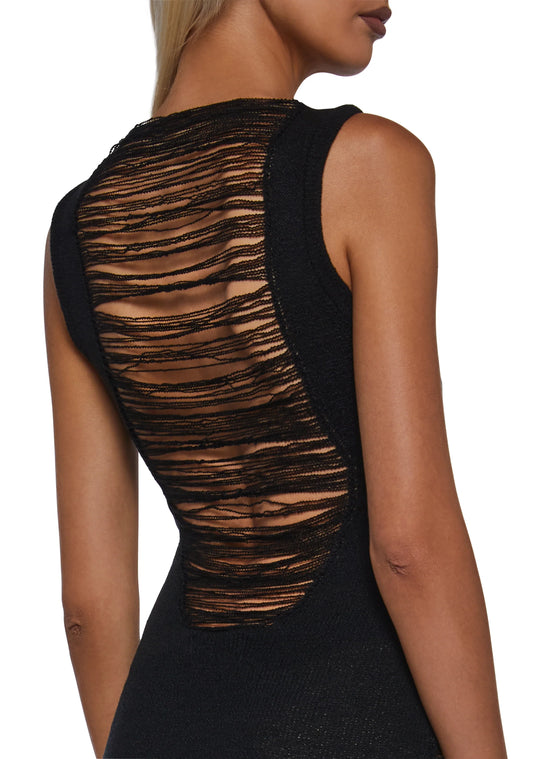 Ego Knit Shredded Dress