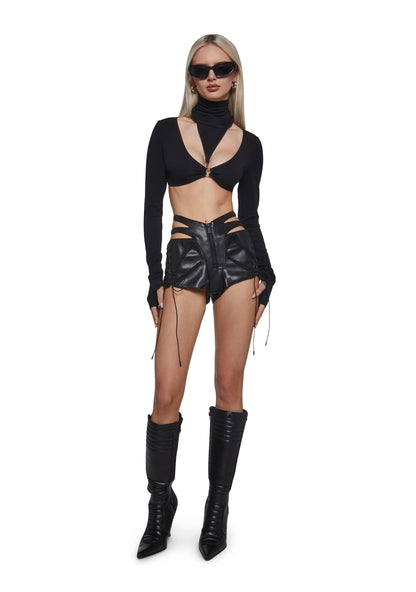 HEATWAVE PU MICRO SHORTS