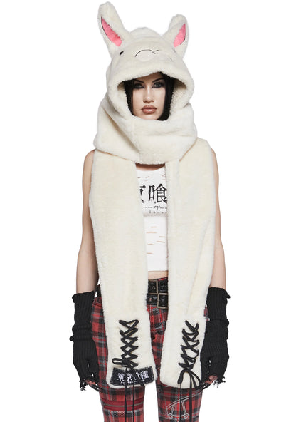 WHITE RABBIT SCARF