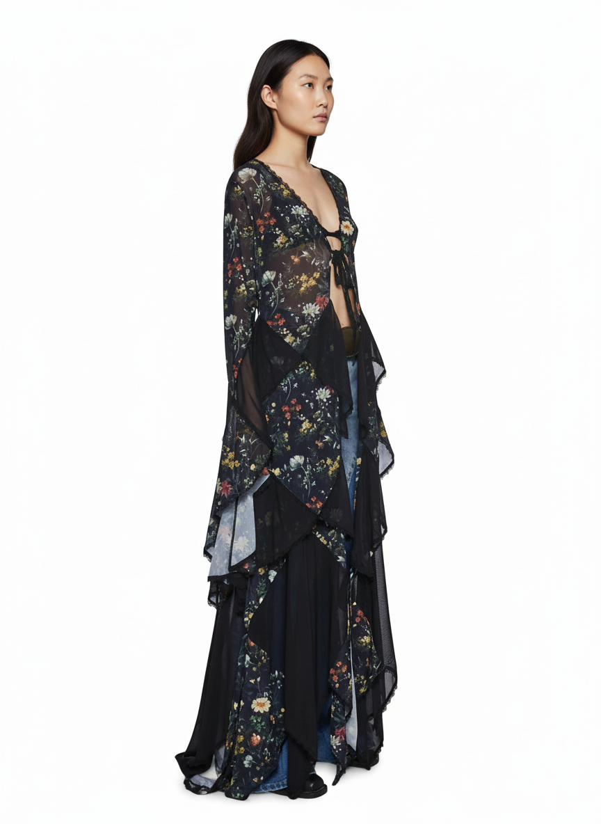 Boho Petal Lace Duster