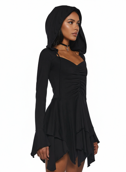 Fairy Hooded Mini — Black