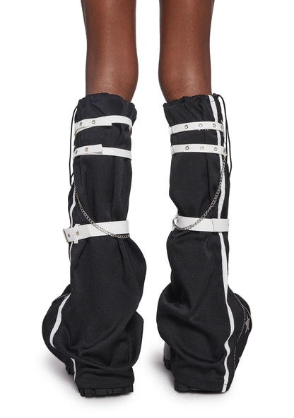 Star Leg Warmers With Buckles