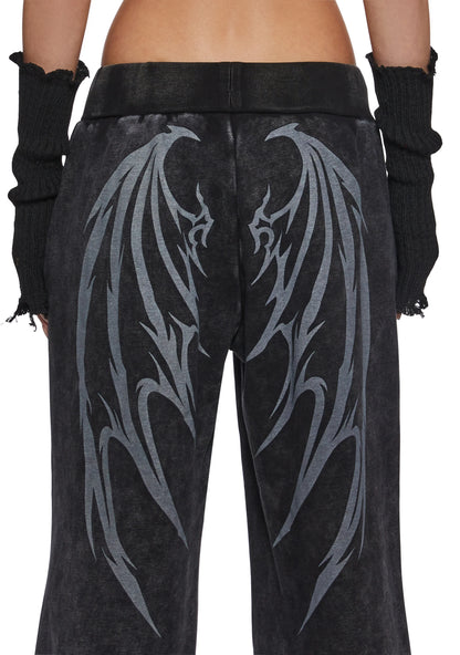 WINGED Wide-Leg Sweatpants