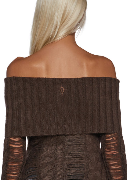 OFF THE SHOULDER SWEATER