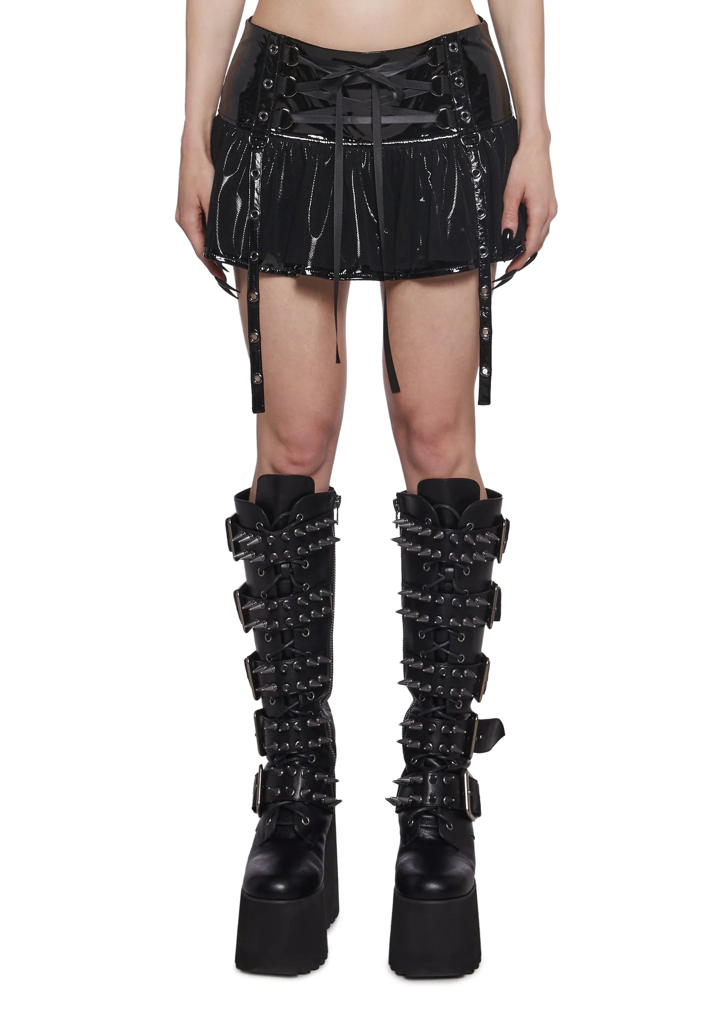 PVC Mini Skirt – Black