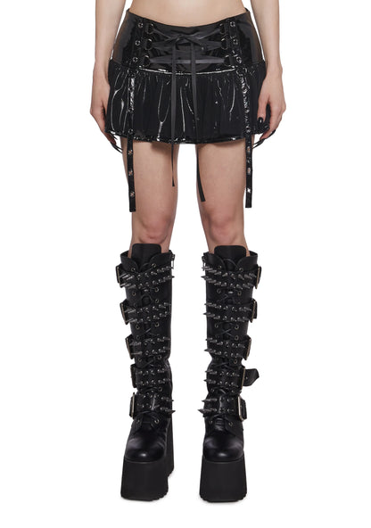 PVC Mini Skirt – Black