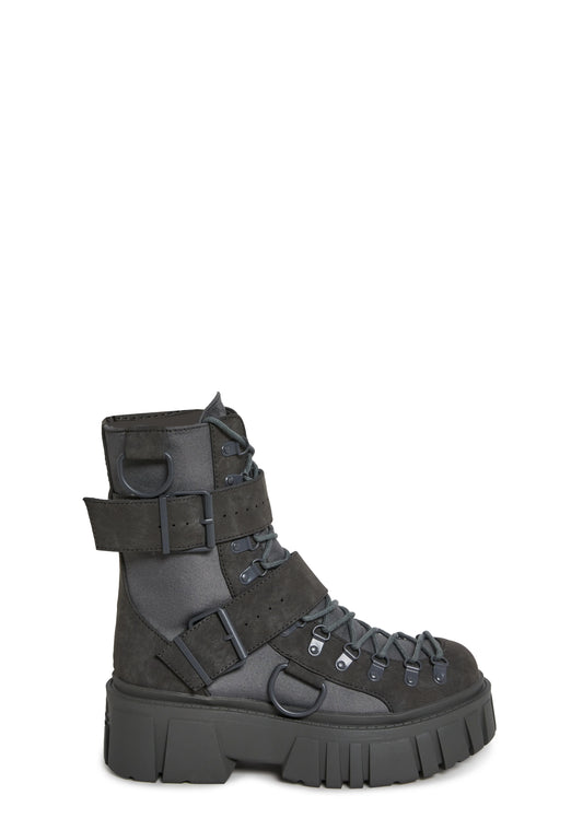 ROGUE CLASH COMBAT BOOTS - GREY