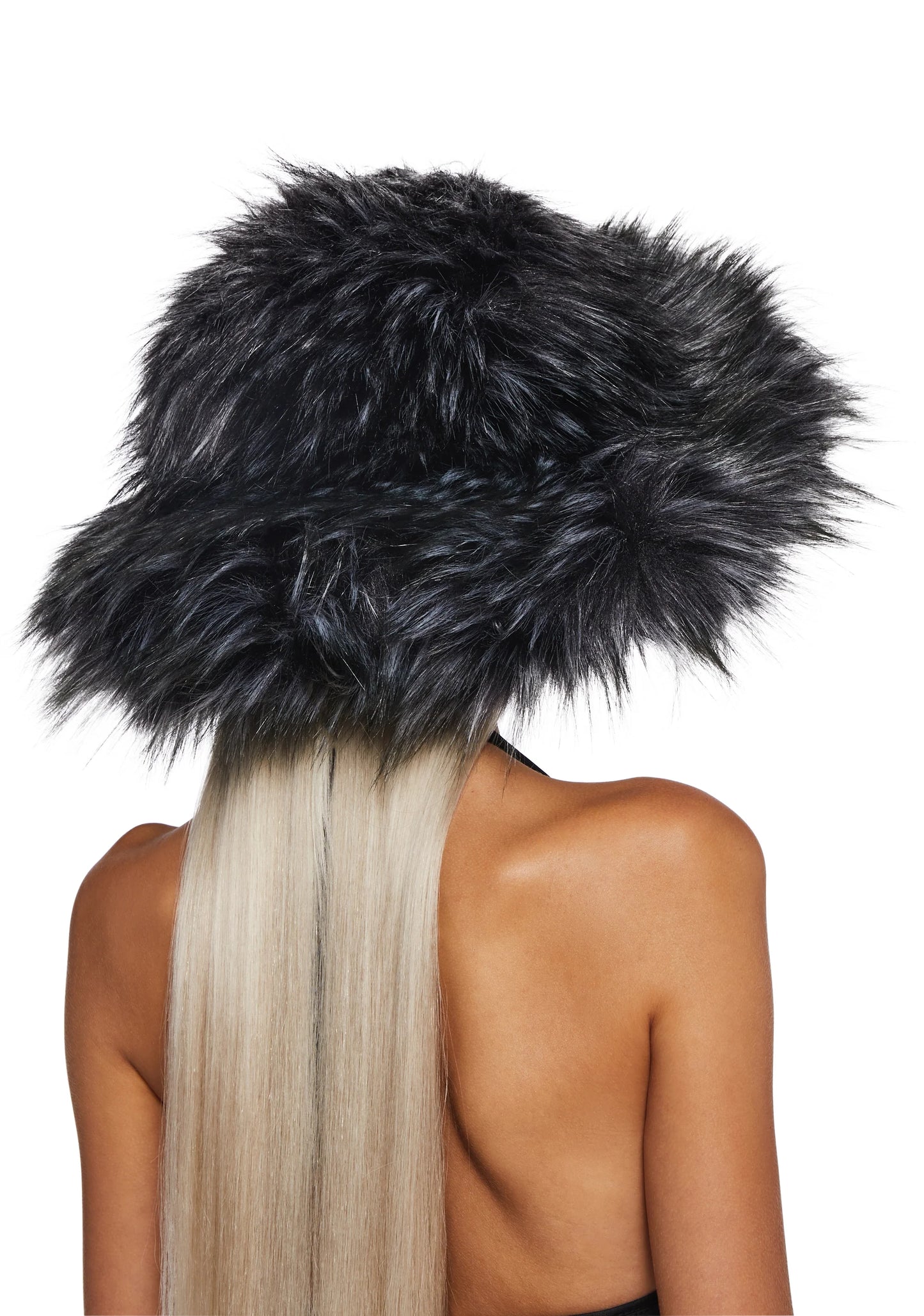 Chamber Faux Fur Bucket Hat — Gray