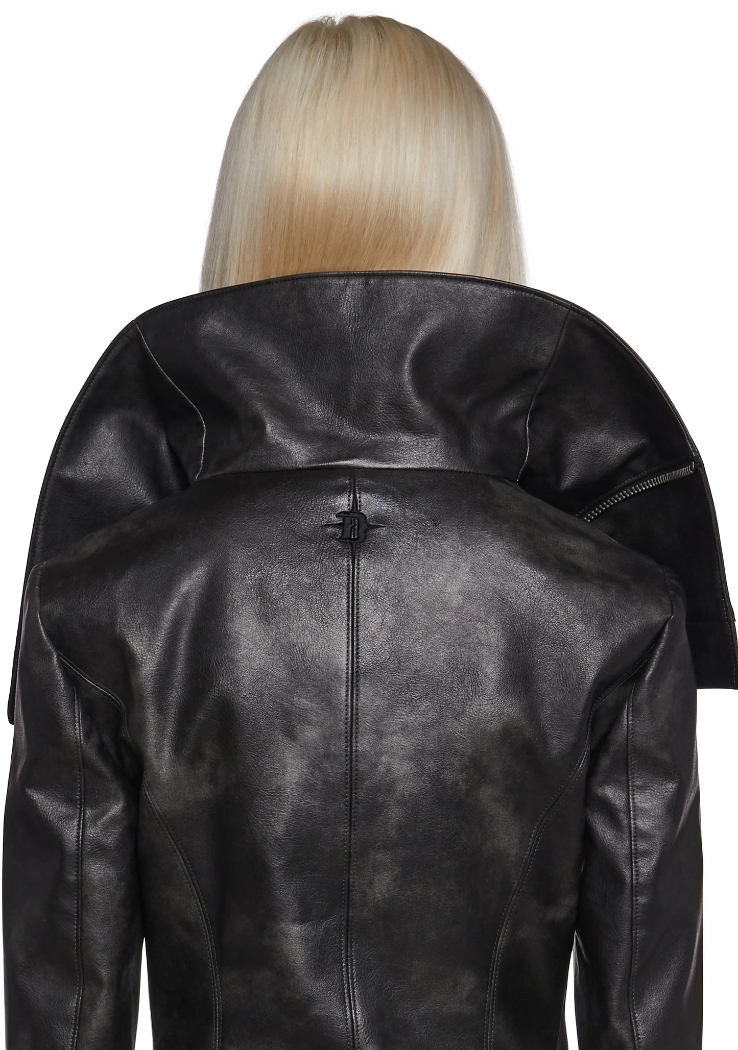 PIRIN Asymmetrical Vegan Leather Jacket