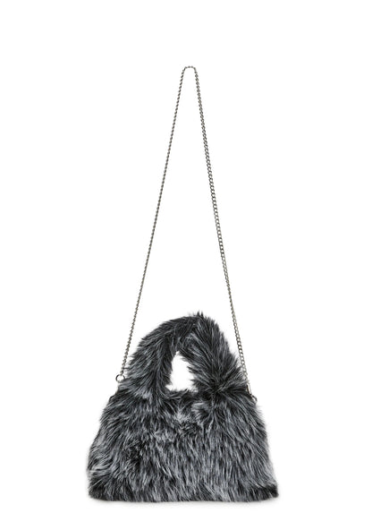 MIDNIGHT FAUX FUR BUCKET HAT & SHOULDER BAG