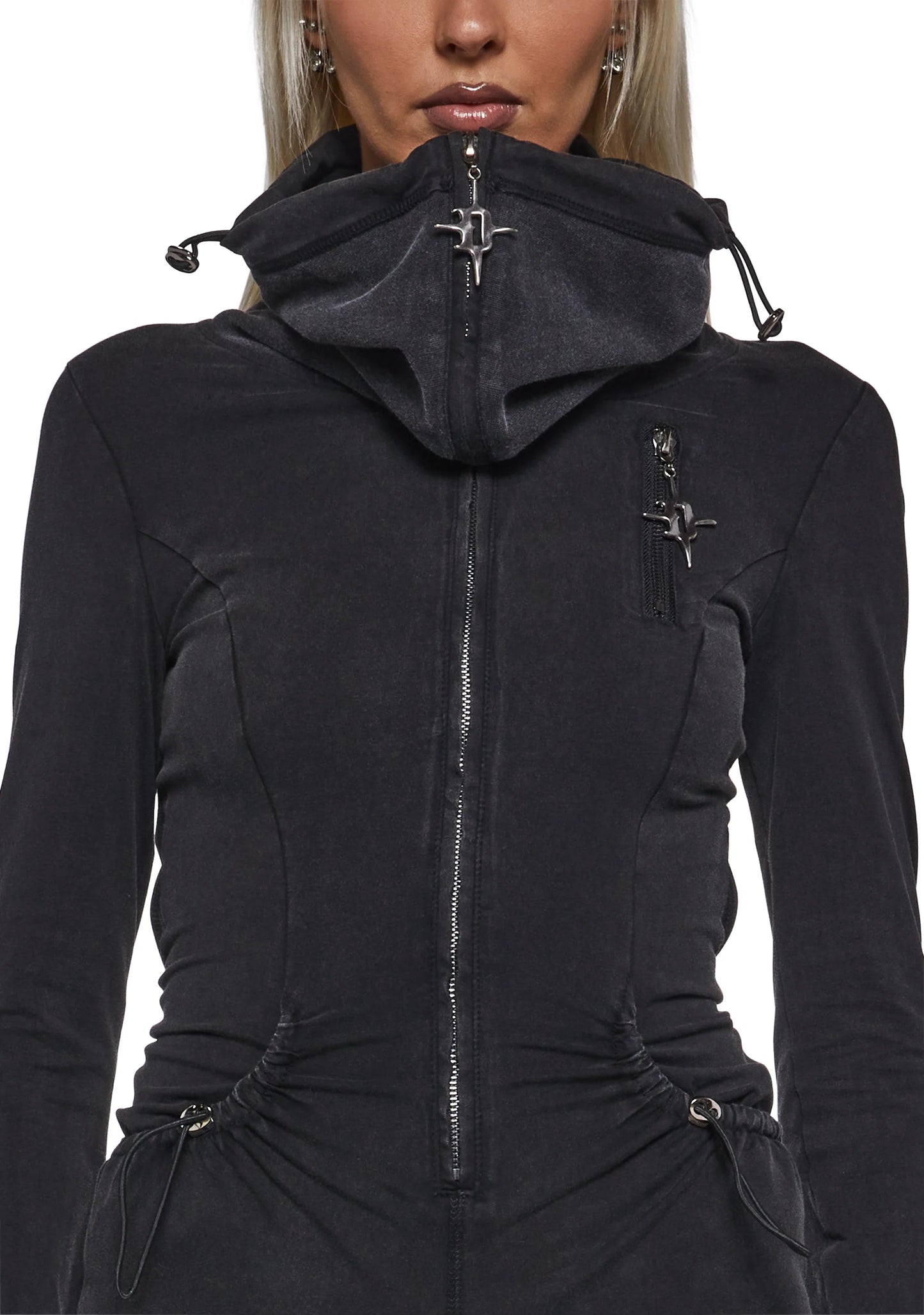 Eclipse Mask Hood Utility Black Romper