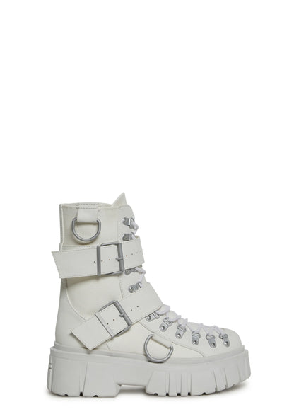 ROGUE CLASH COMBAT BOOTS - WHITE