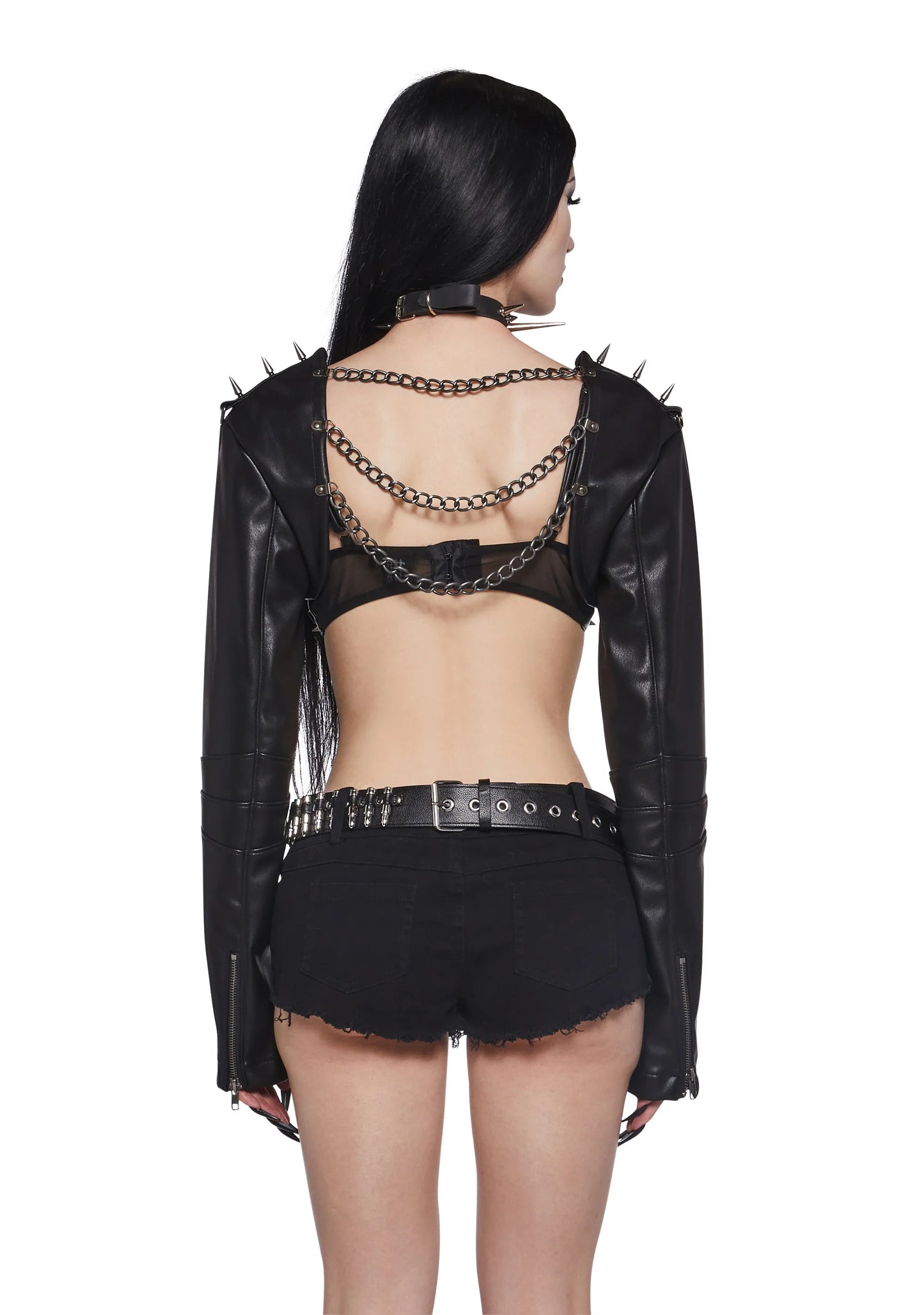 Metal Siren Spiked Shrug – Black
