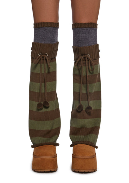 KNIT STRIPS Leg Warmers