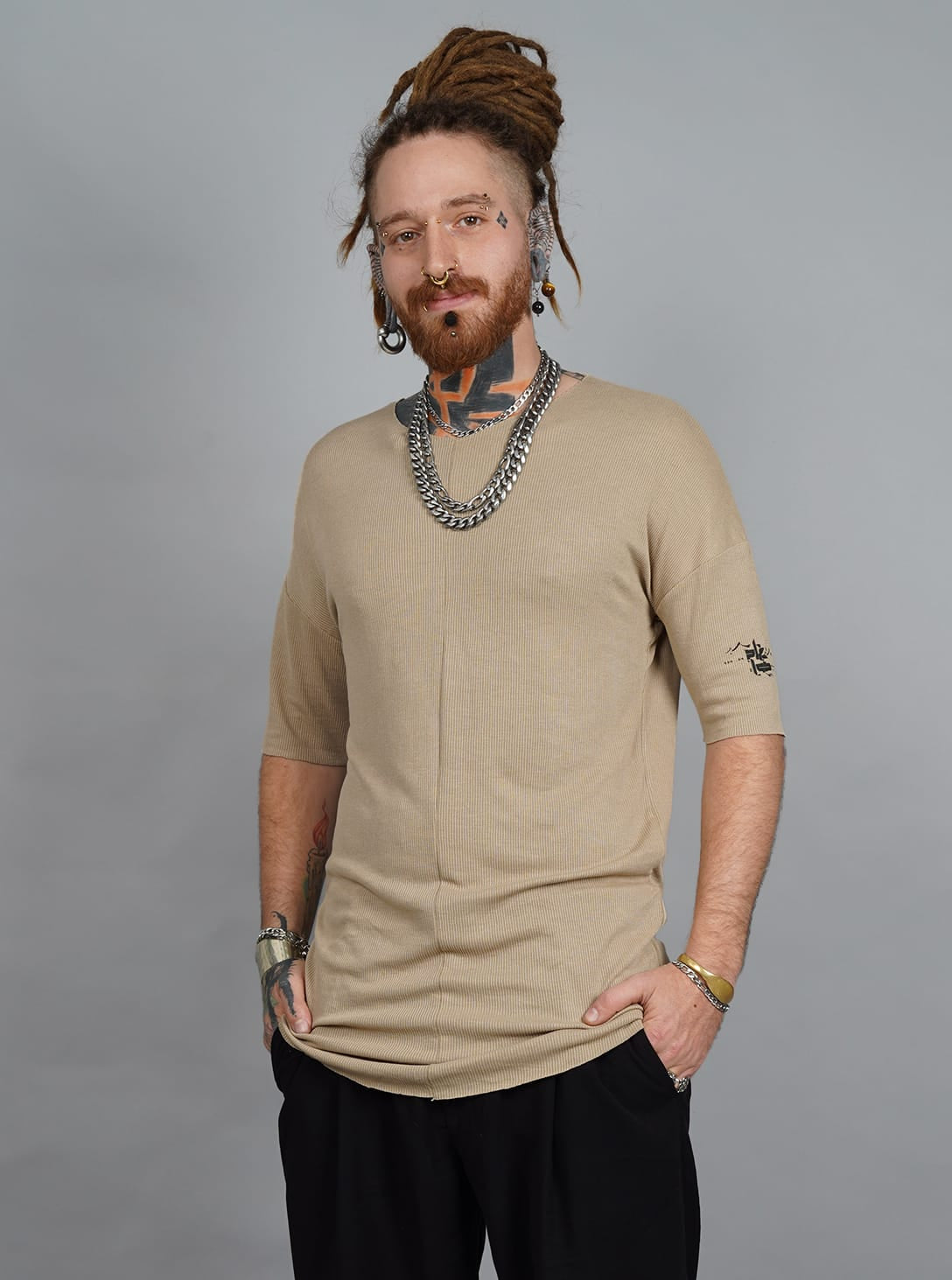 Helix T-Shirt In Sand