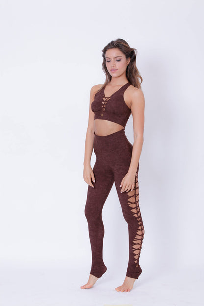 Yoga Top in Shabby Terracotta Brown