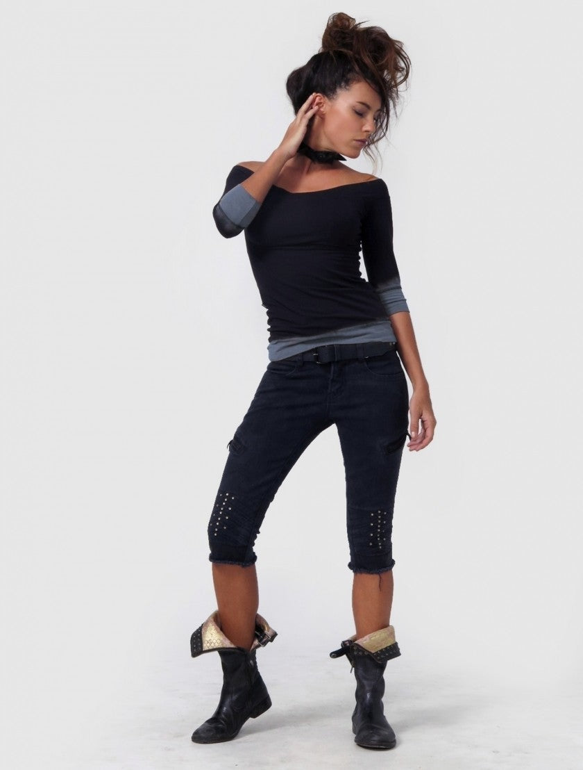 LUNA Long Sleeve Shirt In Black