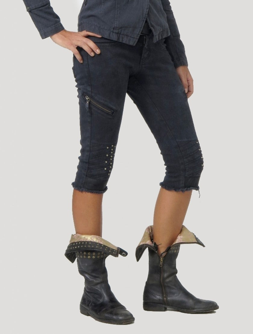 GAZELLE ¾ Denim Pants In Black
