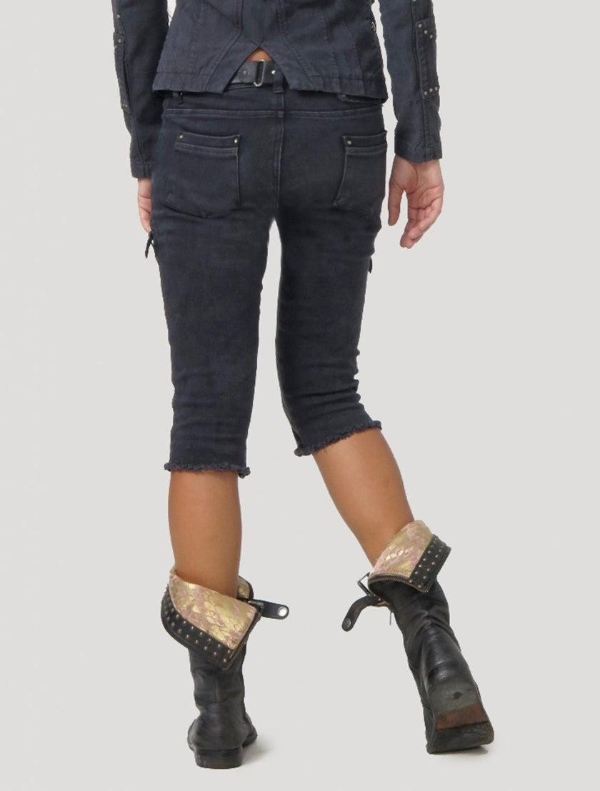 GAZELLE ¾ Denim Pants In Black