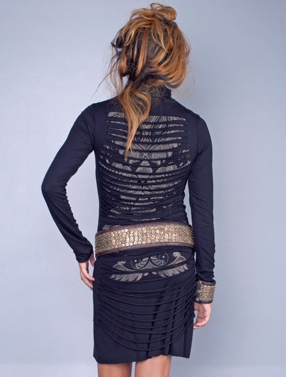 MAHA Long Sleeves Midi Dress In Off-White