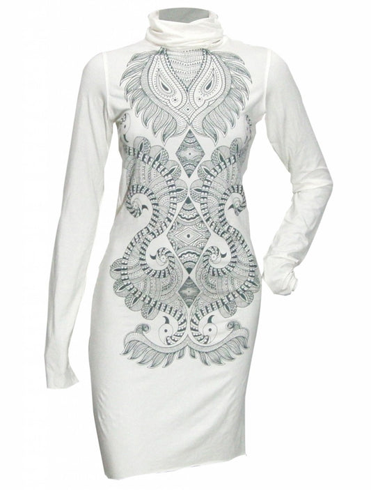 MAHA Long Sleeves Midi Dress In Off-White