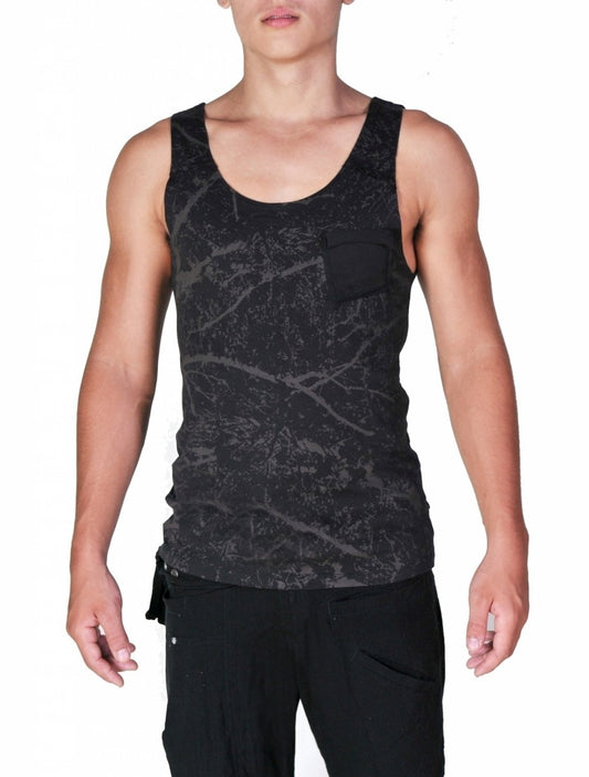 MATA Sleeveless Tee In Black