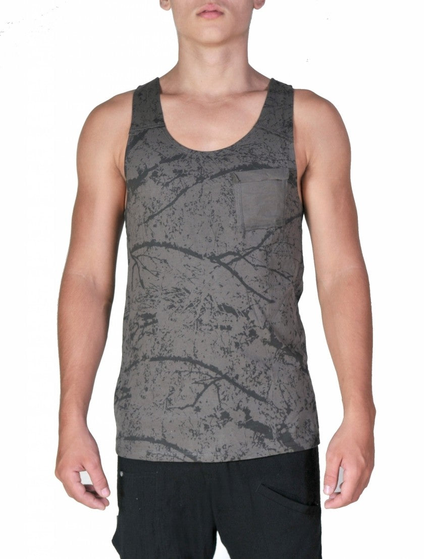 MATA Sleeveless Tee In Olive