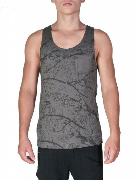 MATA Sleeveless Tee In Olive