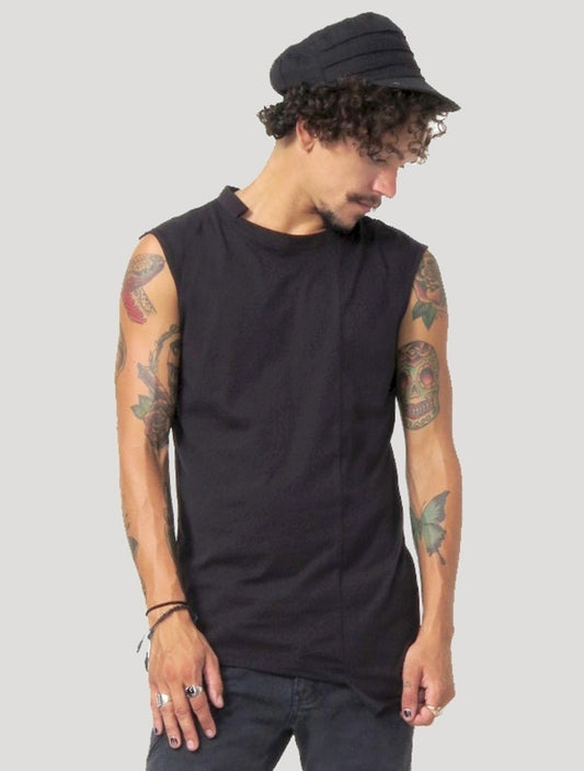 BLENDED Sleeveless Tee In Black