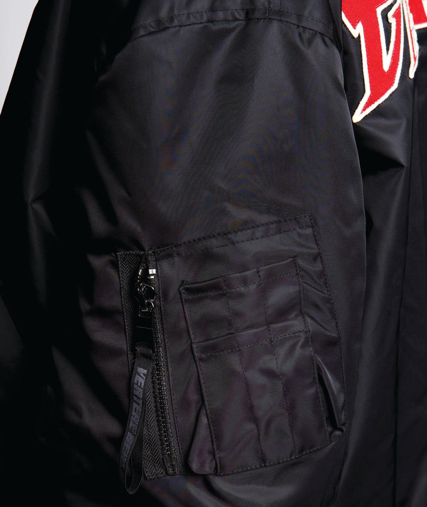 Vertere Berlin Unisex Embroidered Logo Padded Bomber Jacket In Black