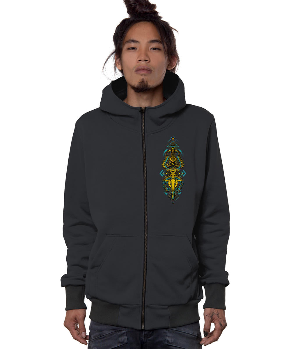 KANDULA Zip Hood In Dark Grey