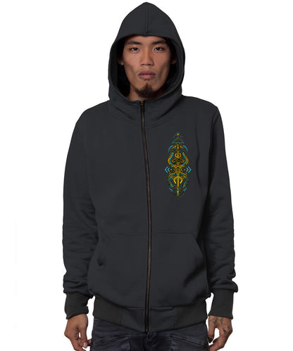 KANDULA Zip Hood In Dark Grey