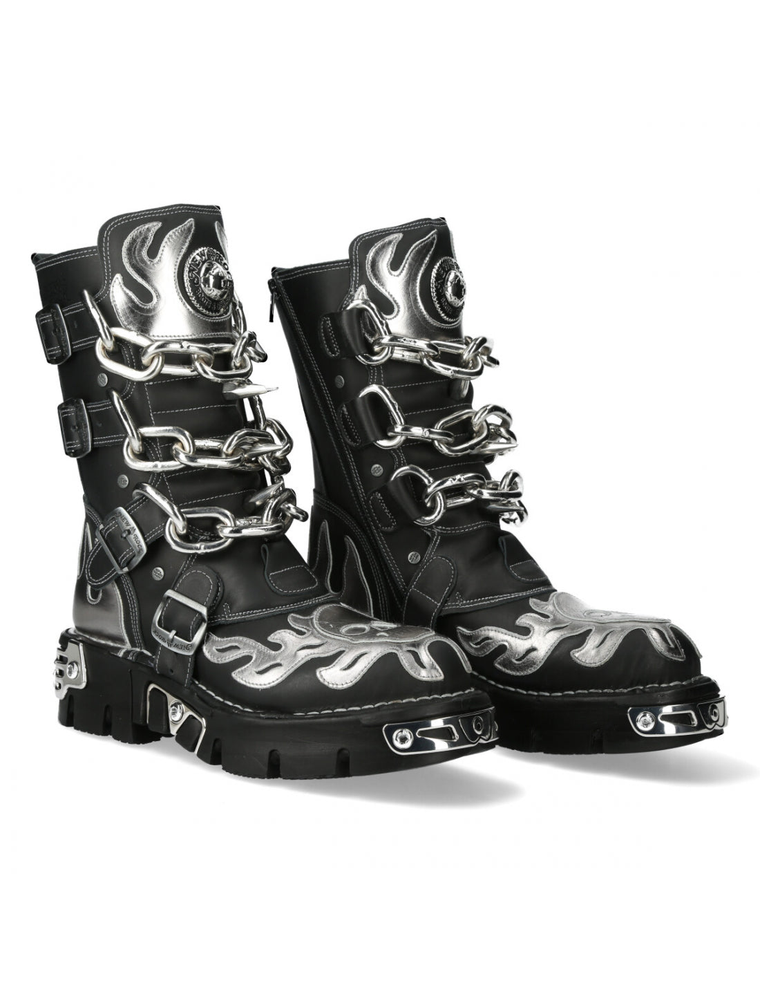 CHAINS BOOTS - SILVER