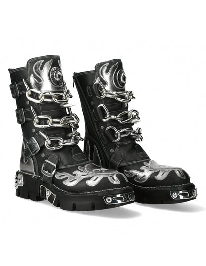 CHAINS BOOTS - SILVER