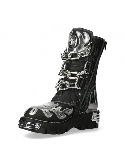 CHAINS BOOTS - SILVER