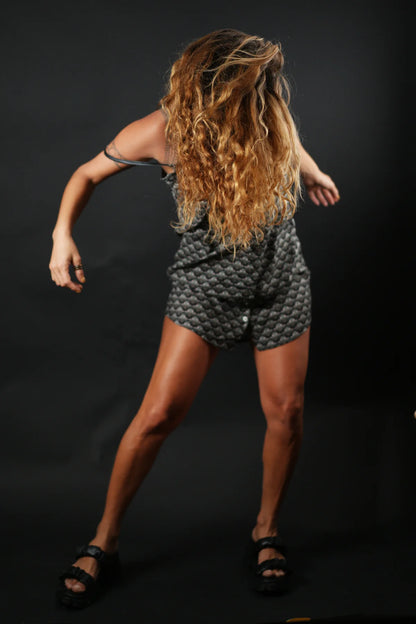 SIA Mini Dress In Black FAN Print