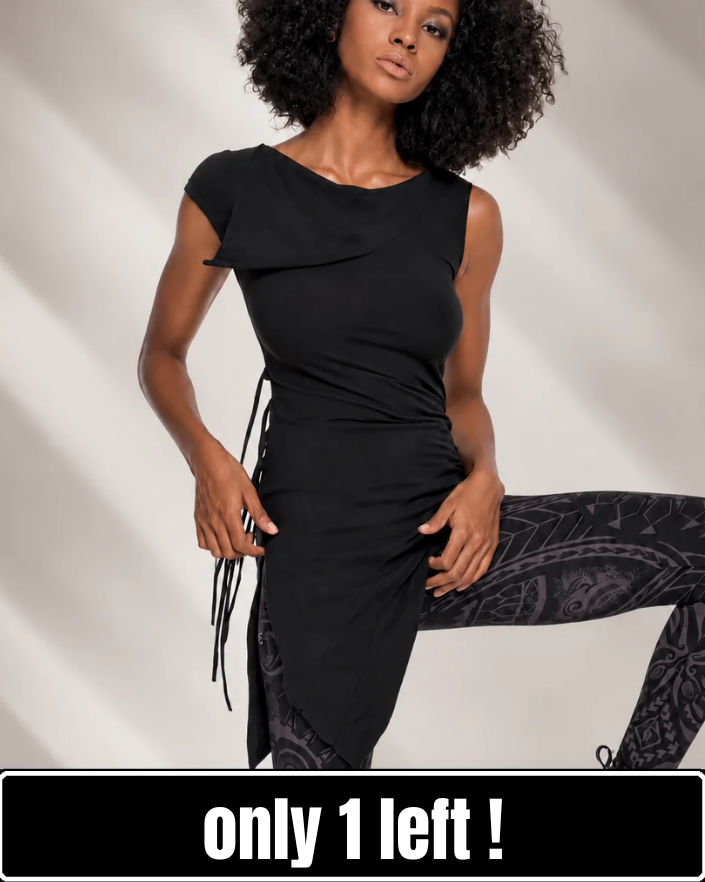 TRULY Asymmetrical Tunic In Black
