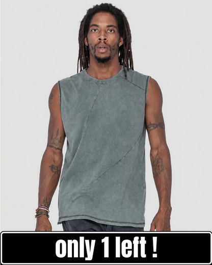 FASTBACK Sleeveless Tee In Washed Green