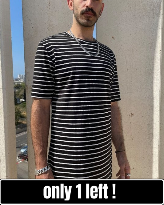 SAKAY-Shirt In Black & White Stripes