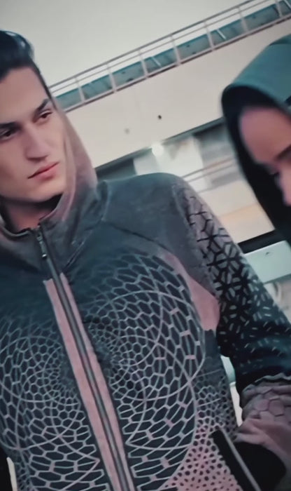 MARK Zipped Hooded Jacket In Beige