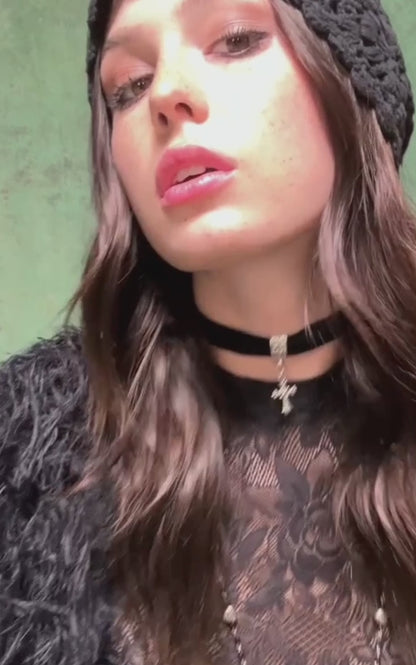 Midnight Frost Lace Bodysuit – Black