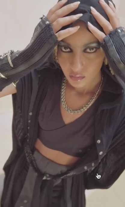 ELEVEN Unisex Asymmetric Romper Pants - Olive Noir