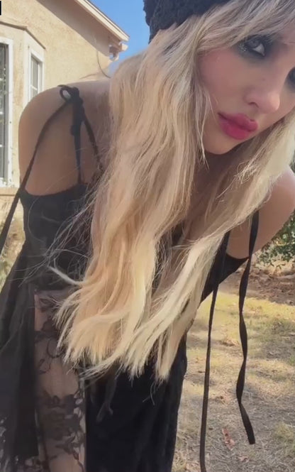 Black Velvet Fairy Lace Dress