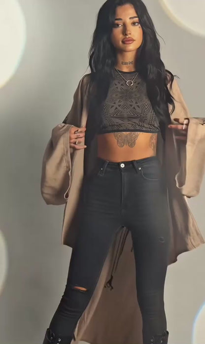 YUKATA WO Kimono In Moka