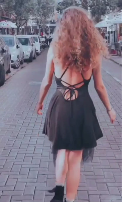 DARK LOVE Black Sparkle Dress
