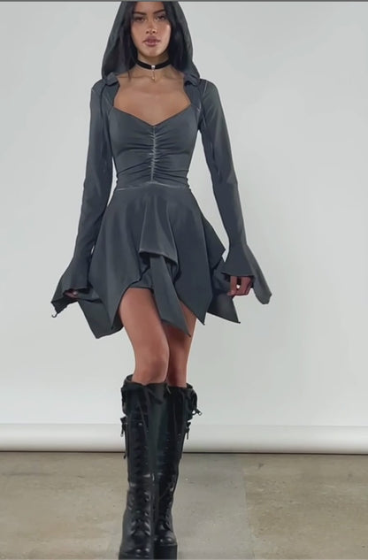 Fairy Hooded Mini — Grey