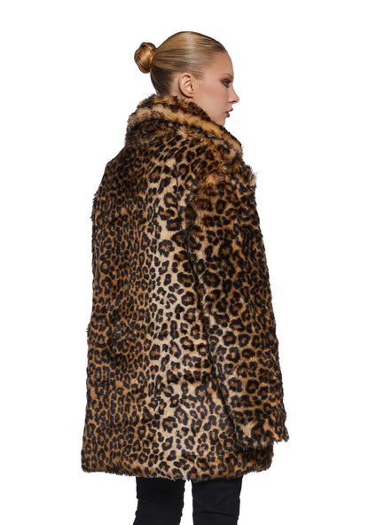 SHEAN Leopard Sherpa Jacket