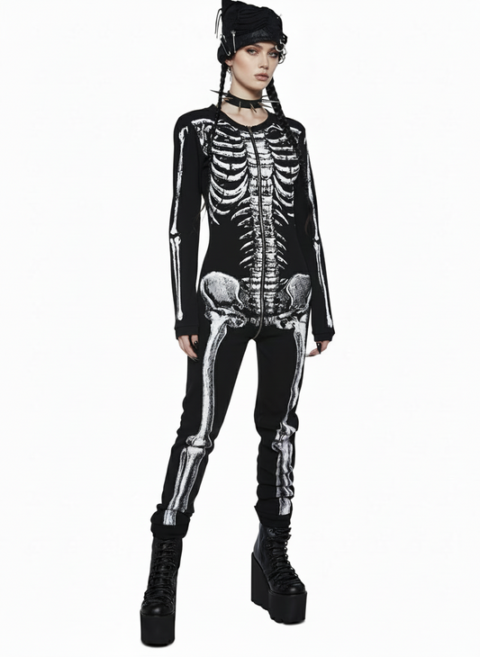 Bone Lounge Thermal Onesie – Black